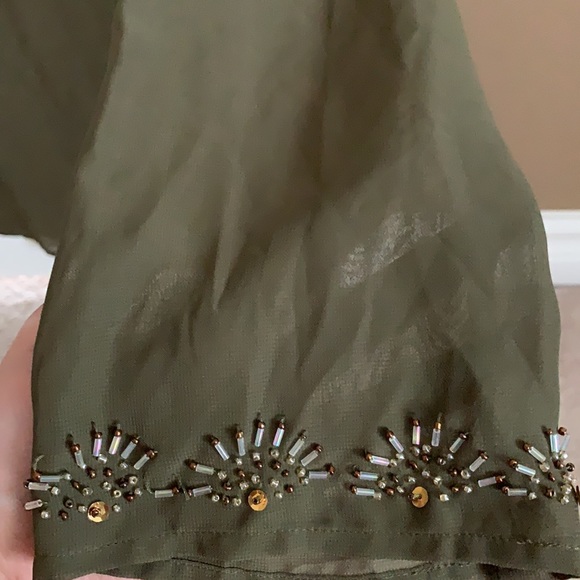 Green Sequined Blouse - Picture 3 of 5